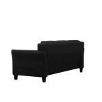 Harrington Black Microfiber Sofa by Lifestyle Solutions