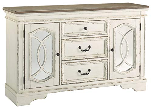 Ashley Realyn French Country Buffet, Chipped White