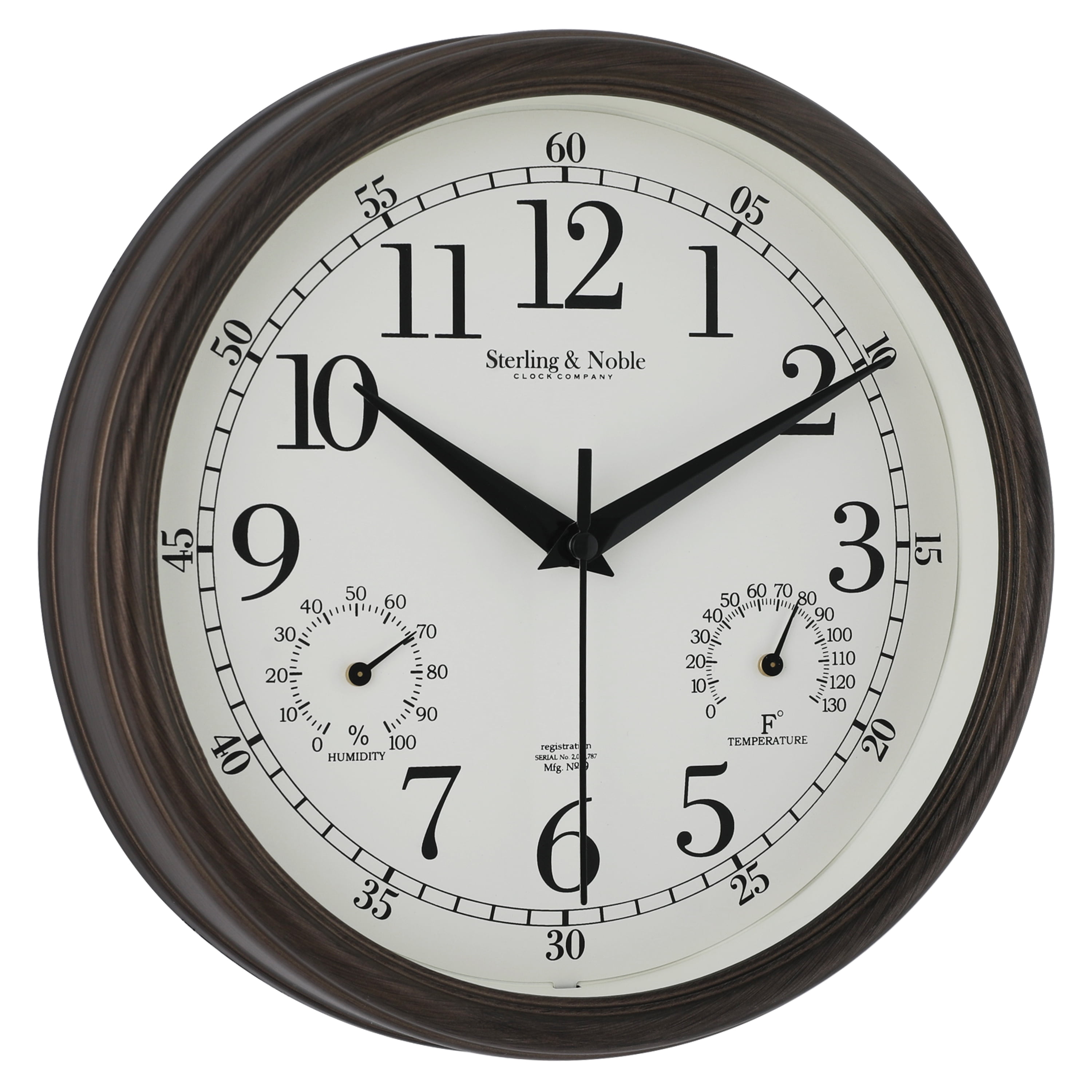 Antique Bronze Round Wall Clock for Indoors/Outdoors