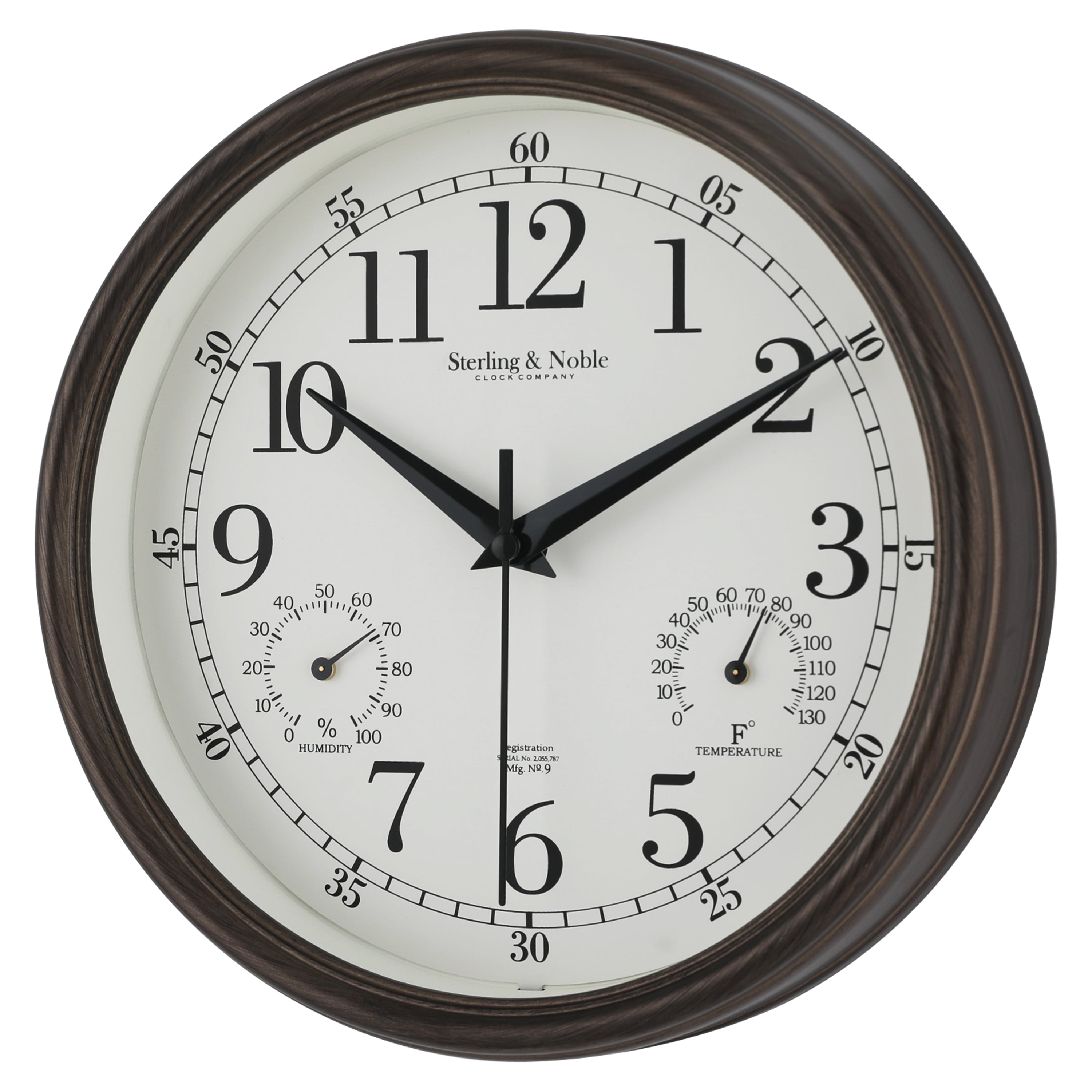 Antique Bronze Round Wall Clock for Indoors/Outdoors
