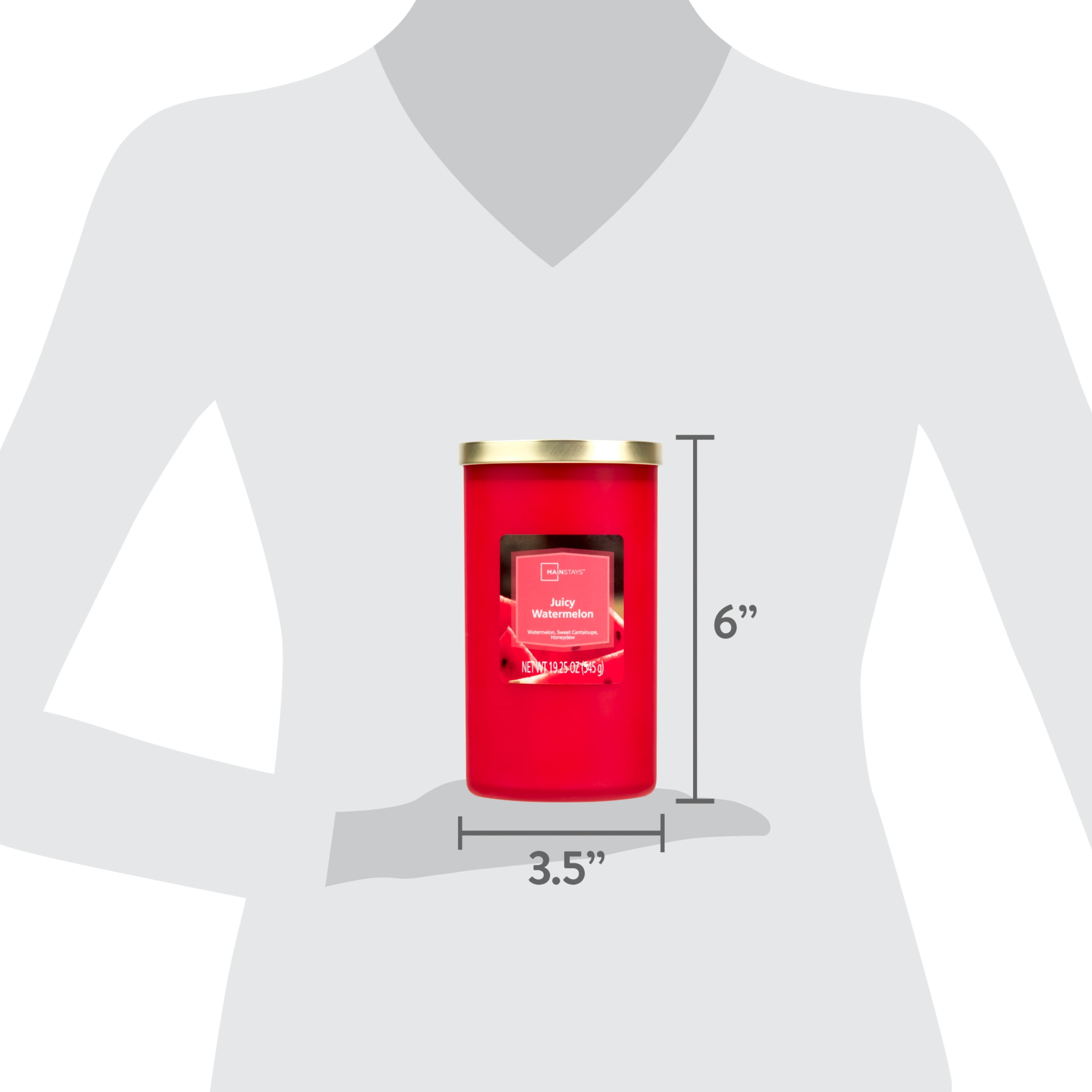 Juicy Watermelon Scented Candle, 19.25 Oz, 2-Pack