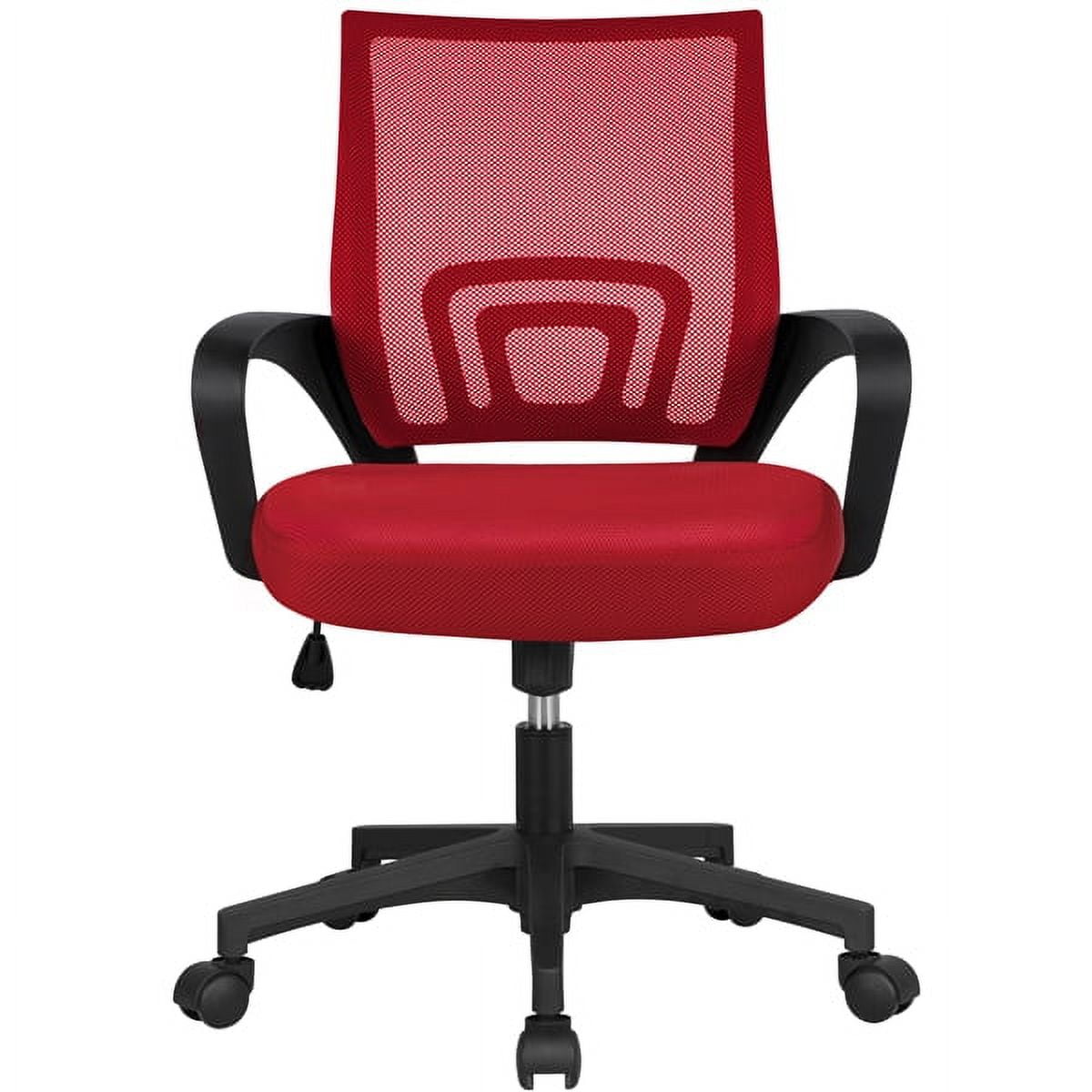 Red Adjustable Height Swivel Manager's Chair