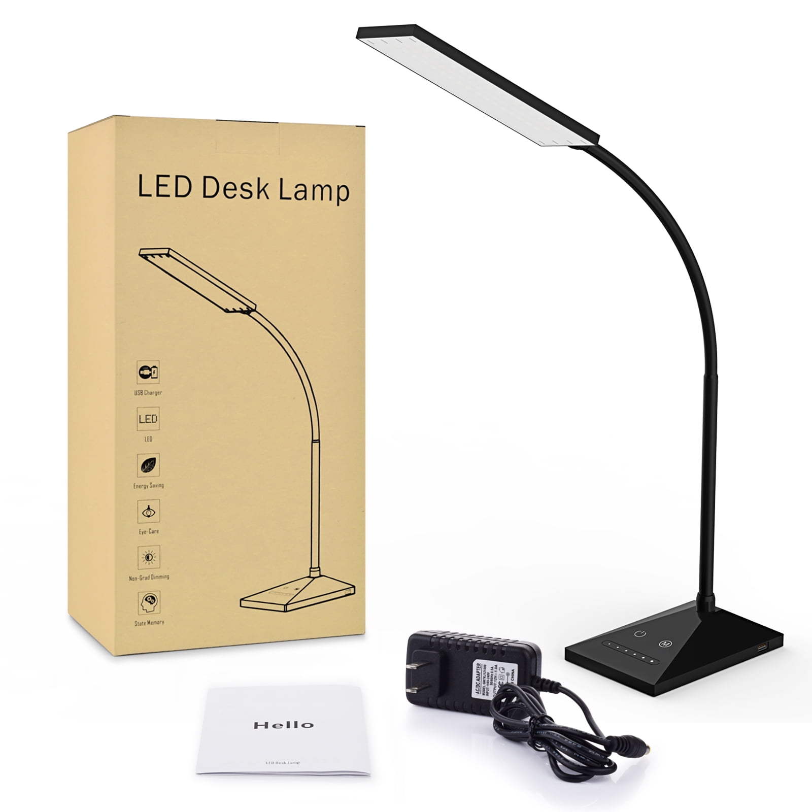 KOOTION Touch Control Desk Lamp with USB Charging