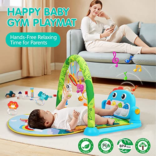 Dinosaur Baby Play Mat with Music and Lights