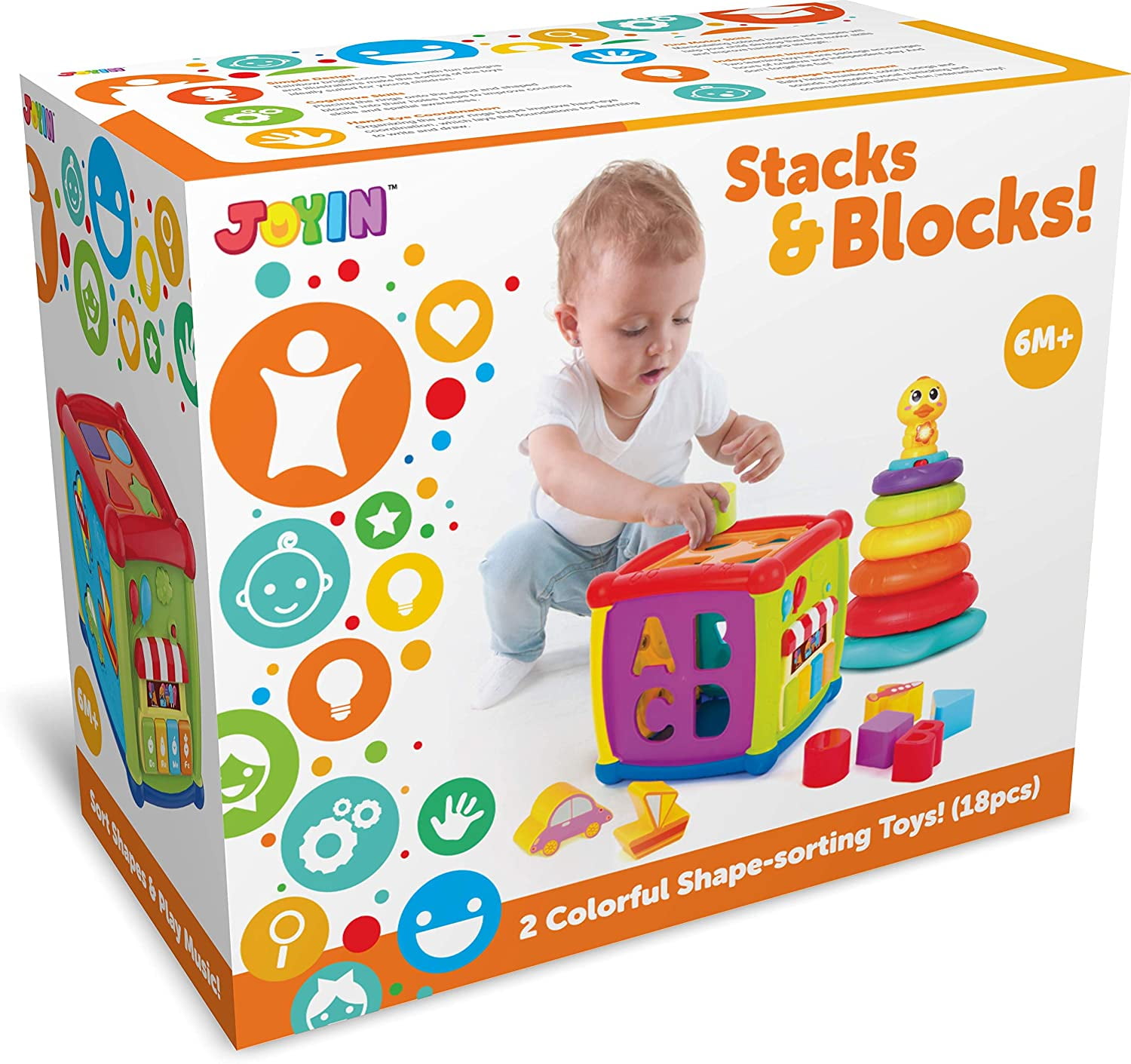 JOYIN Baby Activity Center with Stack and Sort Toys