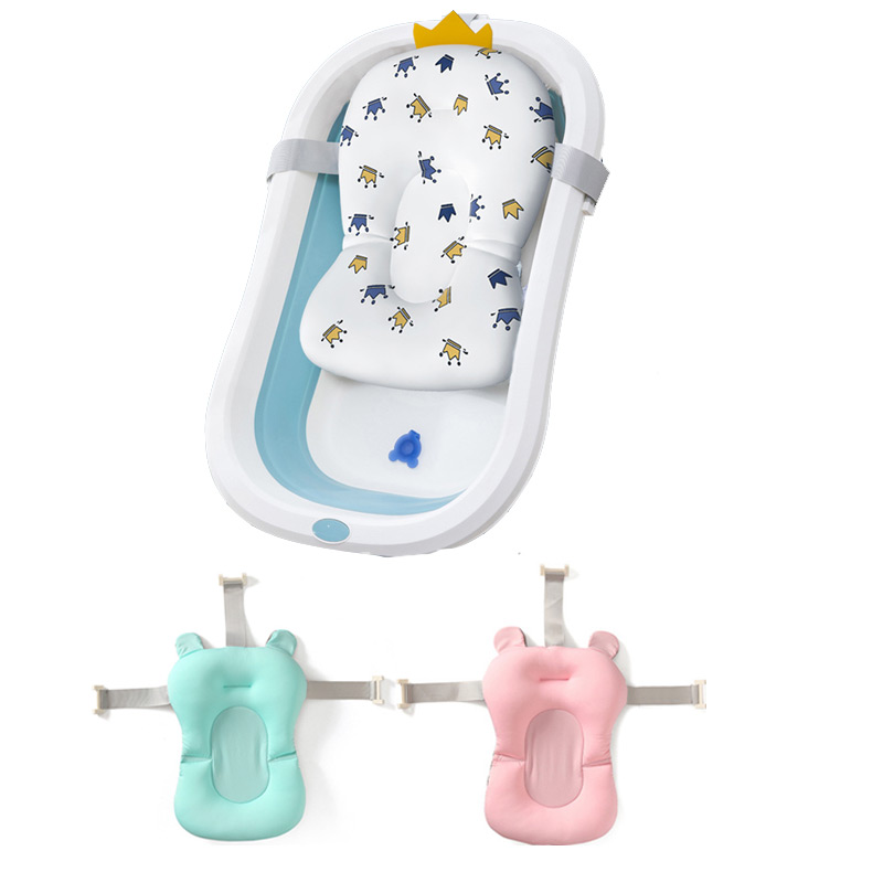 Foldable Portable Baby Bathtub Support Seat Mat