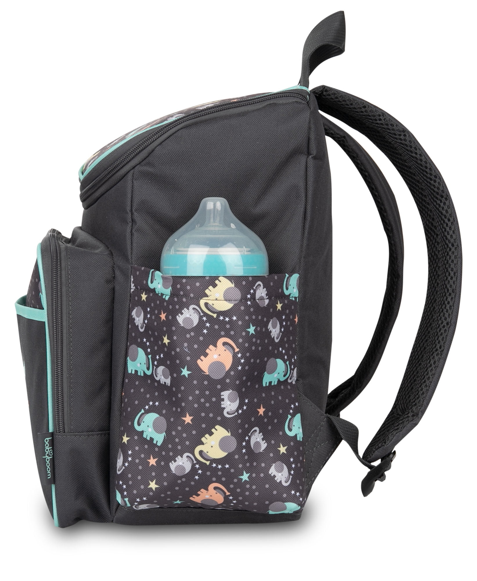 Gray Backpack Diaper Bag with Changing Pad