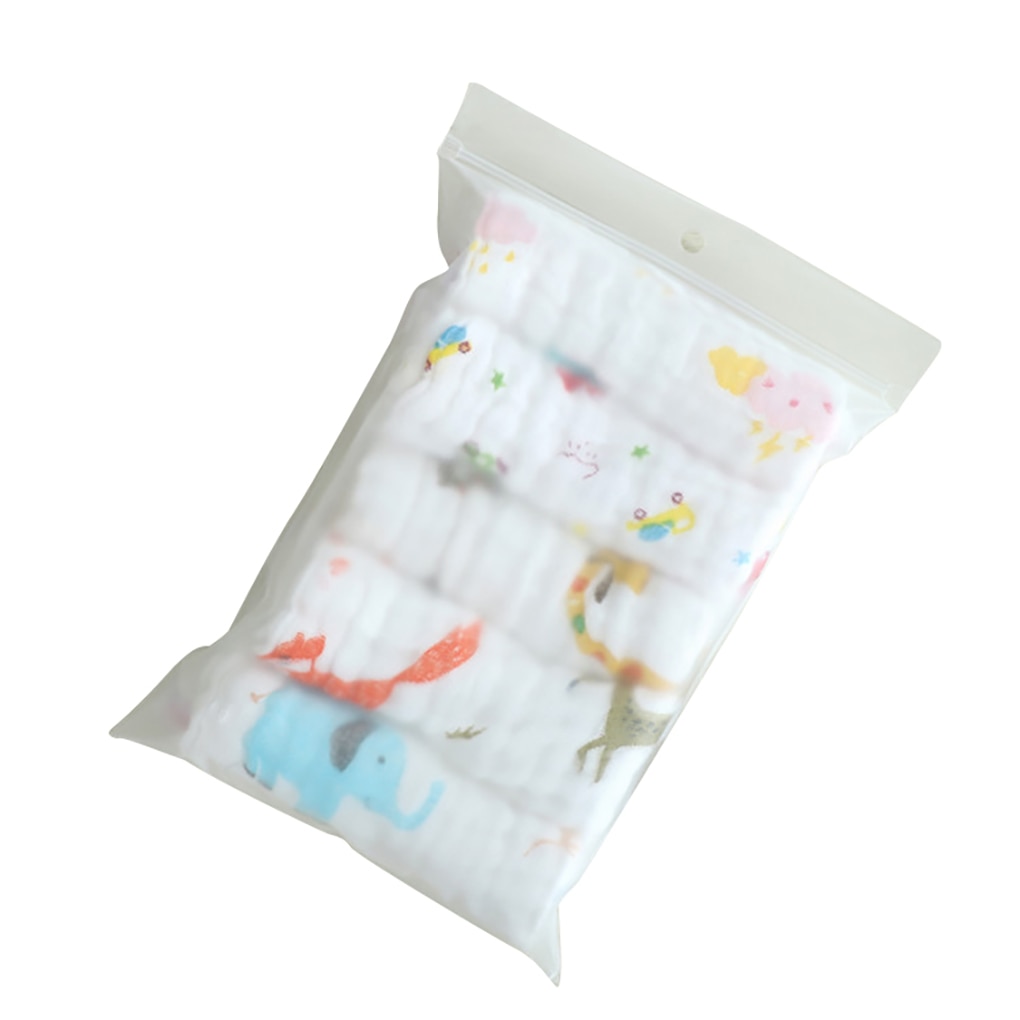 5-Pack Baby Saliva Towels 30x30CM Cotton Burp Cloths