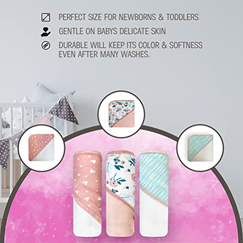 Hooded Baby Bath Towel Set - 3 Pack