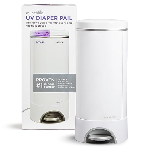 Munchkin UV Diaper Pail with Germ-Killing LED Lights