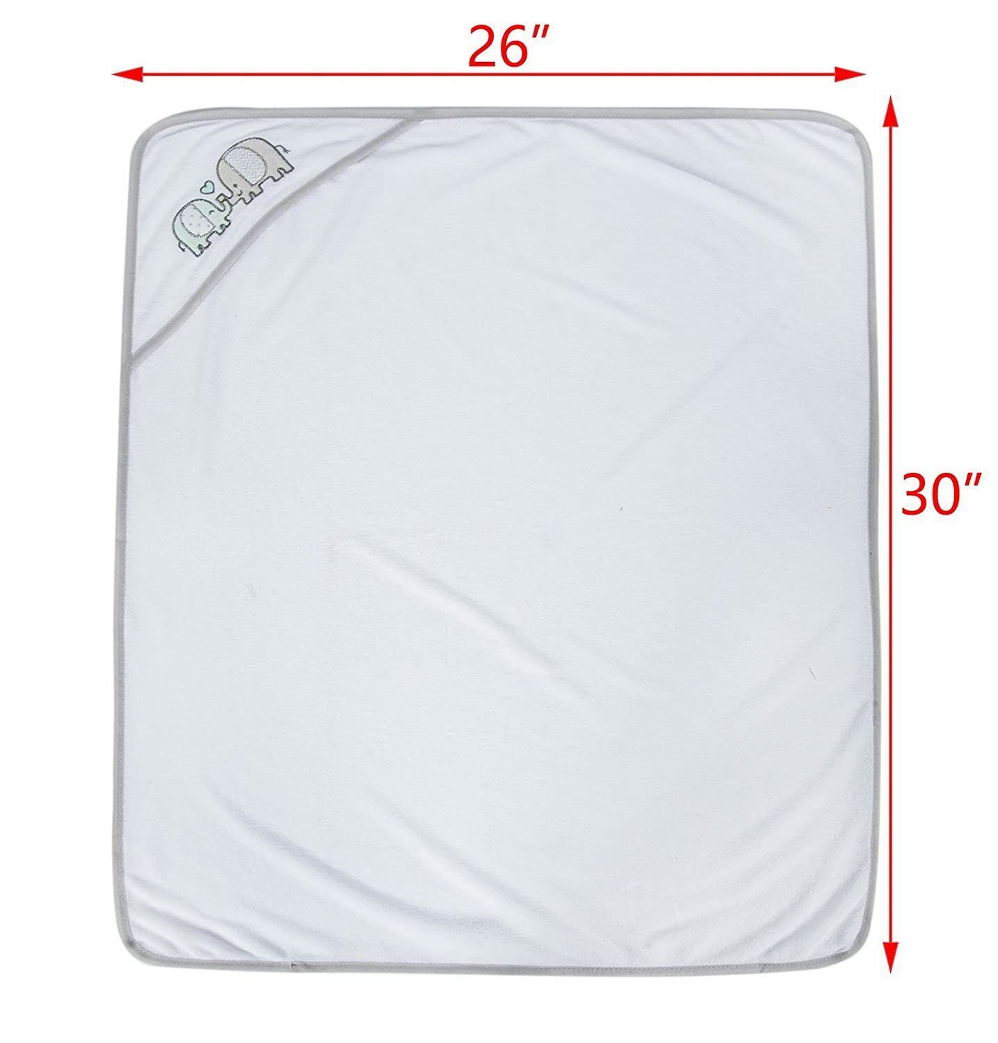 6 Pack Cartoon Hooded Baby Bath Towels