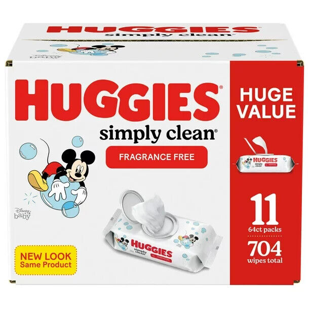 Huggies Simply Clean Baby Wipes - 704 pack