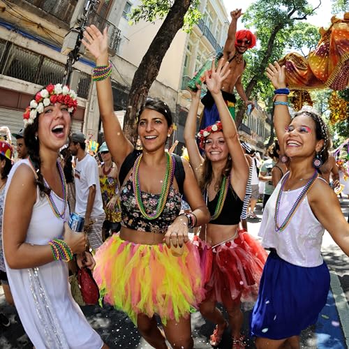 50PCS Mardi Gras Beads Necklaces Green Purple Gold