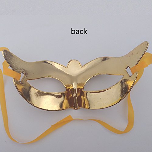 Gold Plated Party Masks - 12 Pack