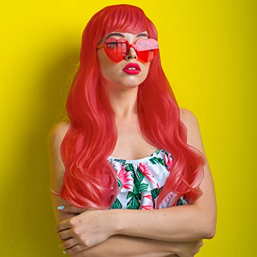 24 Colorful Long Curly Wigs for Parties