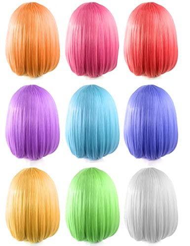 Candy Colored Bob Wigs for Parties and Cosplay