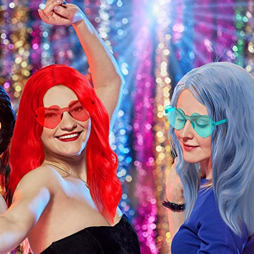 Colorful Curly Wigs and Sunglass Set for Parties