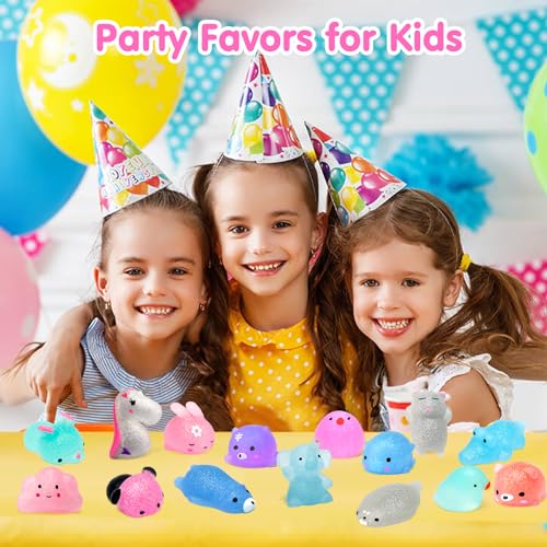 28pcs Mochi Squishies - Fun Party Favors