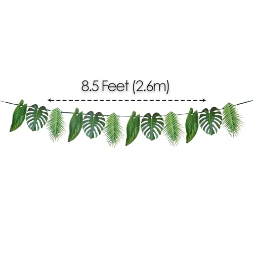 Tropical Palm Leaf Garland for Party Decor 8.5FT