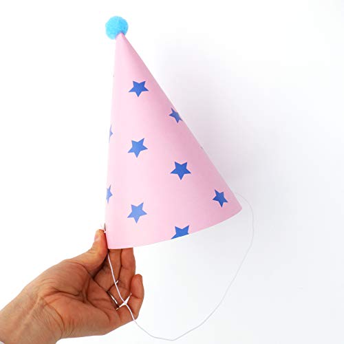 Colorful Cone Party Hats for Birthdays, 12 Pack