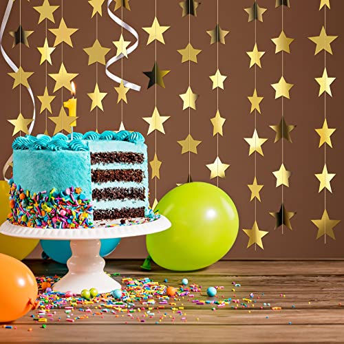 Gold Glitter Star Garland Banner for Celebrations