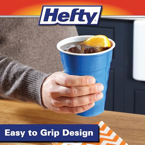 Hefty Marine Blue 18 oz Party Cups, 120 Pack