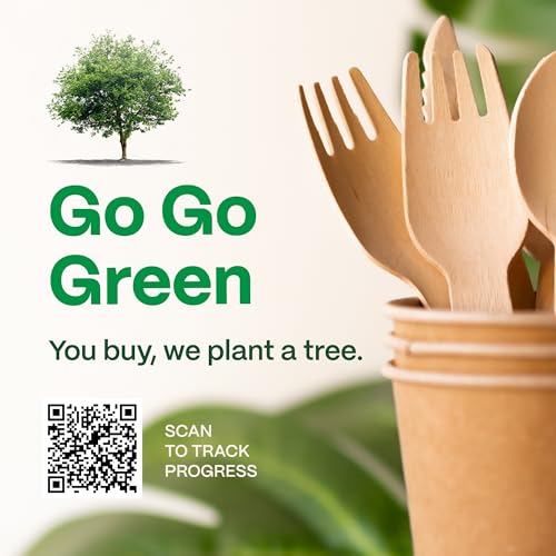Eco-Friendly Disposable Wooden Cutlery Set - 300 Pieces