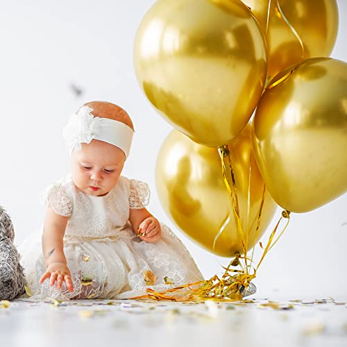 129pcs Metallic Gold Latex Balloon Set for Parties