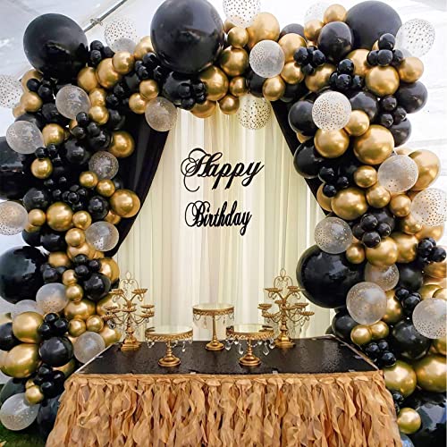 129pcs Metallic Gold Latex Balloon Set for Parties