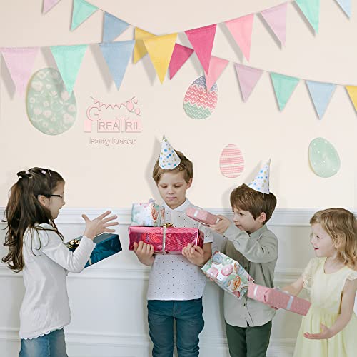 Pastel Triangle Pennant Banner Flags for Parties