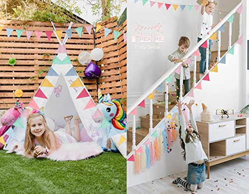 Pastel Triangle Pennant Banner Flags for Parties