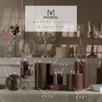 Hand-Poured Taupe Gray Dripless Pillar Candles Set