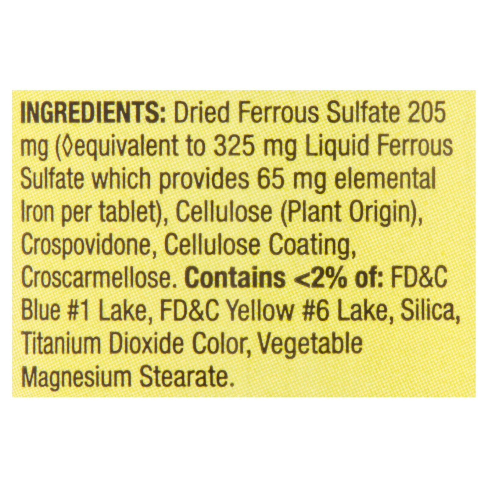 Spring Valley Iron Tablets 65 mg, 100 Count, 2 Pack