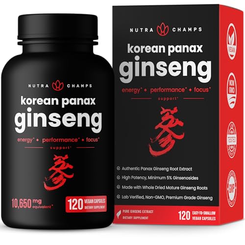 Vegan Korean Ginseng Capsules for Focus and Vitality