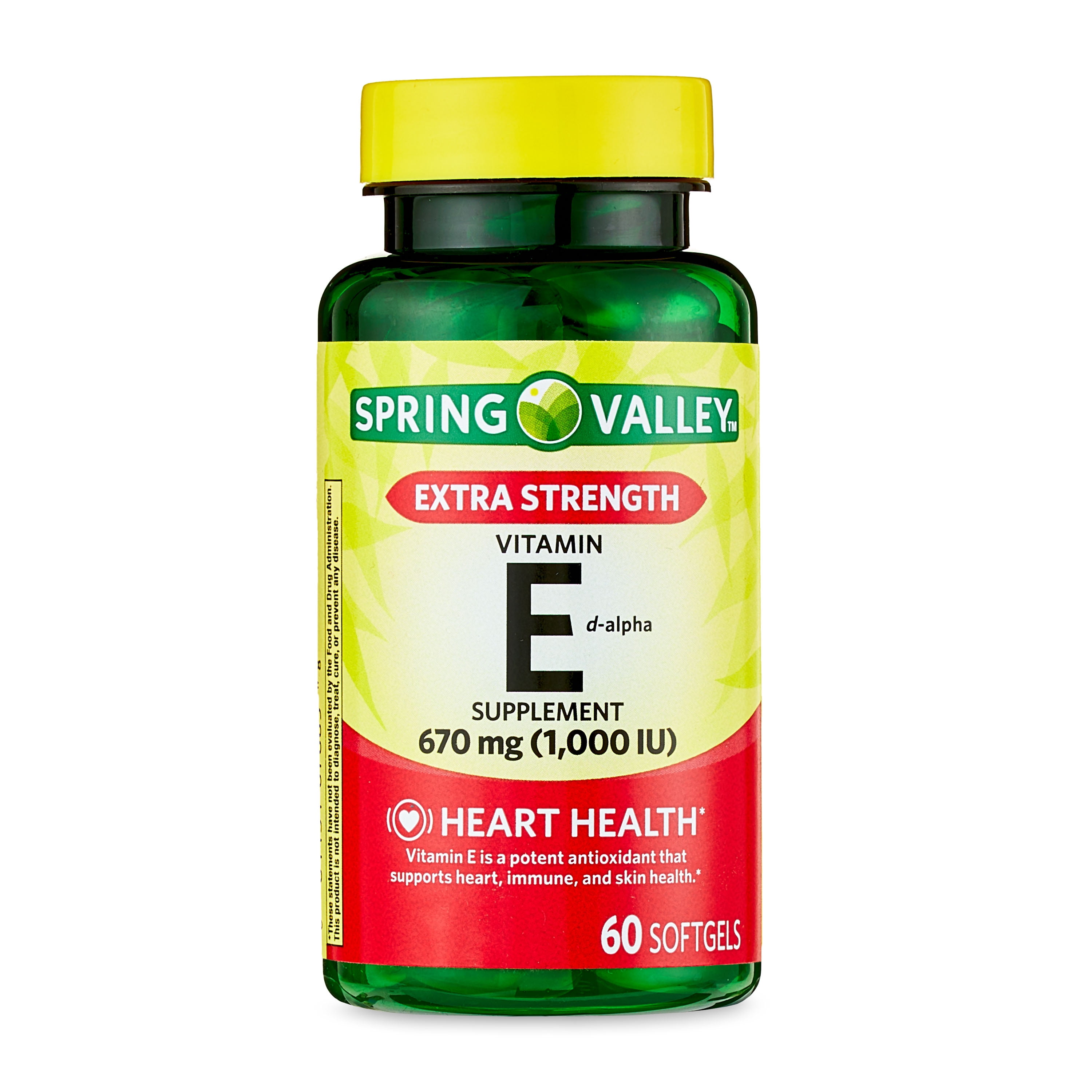 Spring Valley Vitamin E Softgels, 670 mg, 60 Count