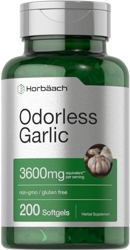 3600mg Odorless Garlic Softgels | Non-GMO, Gluten-Free
