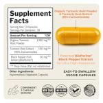 High Strength Turmeric and Black Pepper Capsules 1500 mg