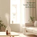 Peppermint Essential Oil in Elegant Glass Bottle