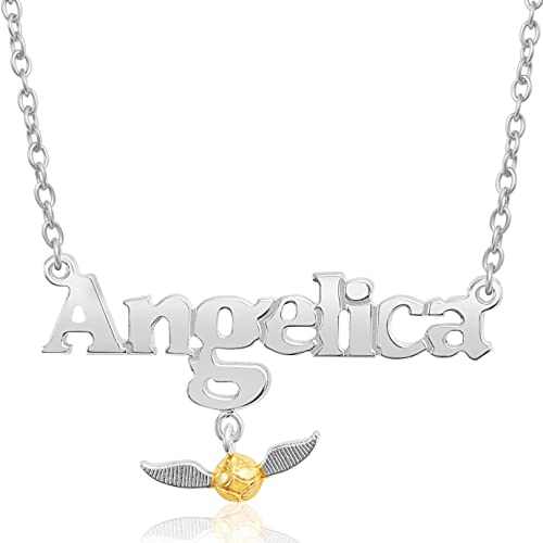 Personalized Harry Potter Name Necklace with Snitch