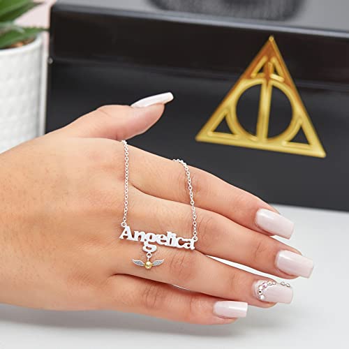 Personalized Harry Potter Name Necklace with Snitch