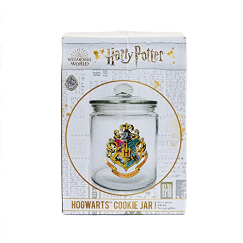 Harry Potter Hogwarts Glass Cookie Jar - Official Merchandise