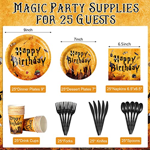 Wizard Birthday Party Supplies Set for 25 Kids
