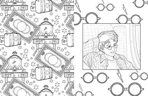 Harry Potter Coloring Books Set - Bundle with Decal