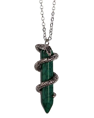 Slytherin Snake House Gem Stone Pendant - Harry Potter