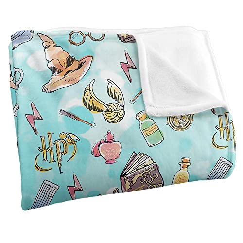 Harry Potter Water Color Super Soft Throw Blanket
