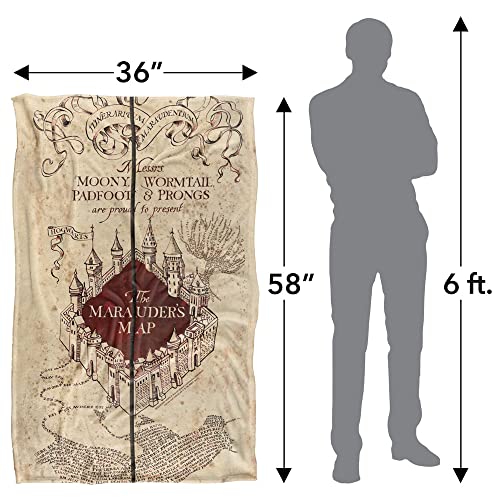 Marauder's Map Silky Touch Harry Potter Throw Blanket
