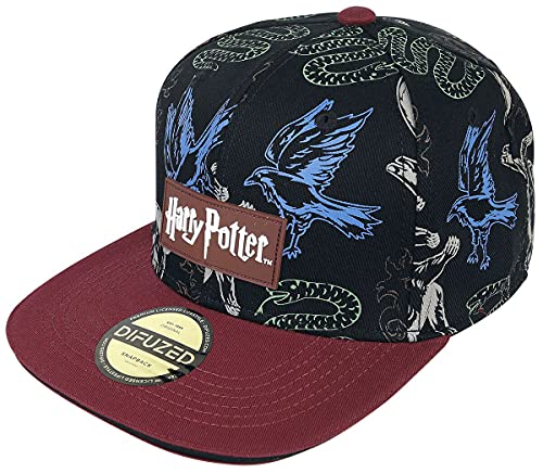 Hogwarts House Symbols Black Snapback Cap
