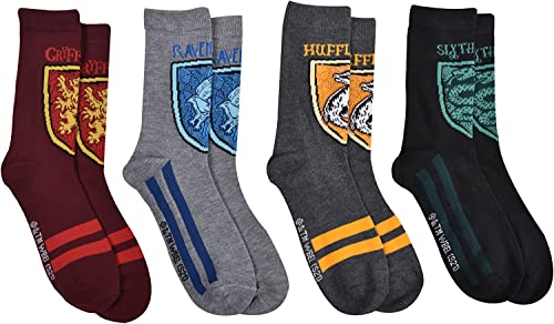 Harry Potter Hogwarts House Crests Women's Socks Set