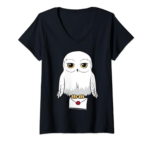 Hedwig Cartoon Portrait V-Neck T-Shirt