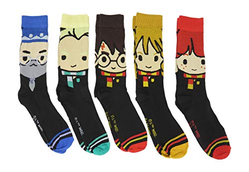 Hogwarts Character Faces Crew Socks - 5 Pairs